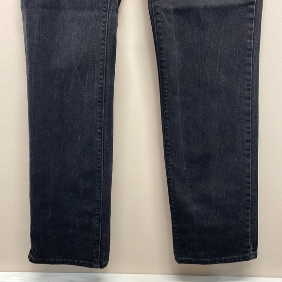 Levi’s 525 Perfect Waist Straight Leg Black Wash Denim Jeans Flap Pockets 14M - Picture 6 of 16
